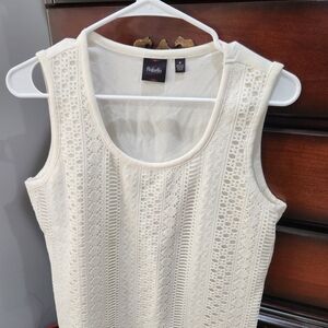 Rafaella Women's Ivory Lace Tank Top